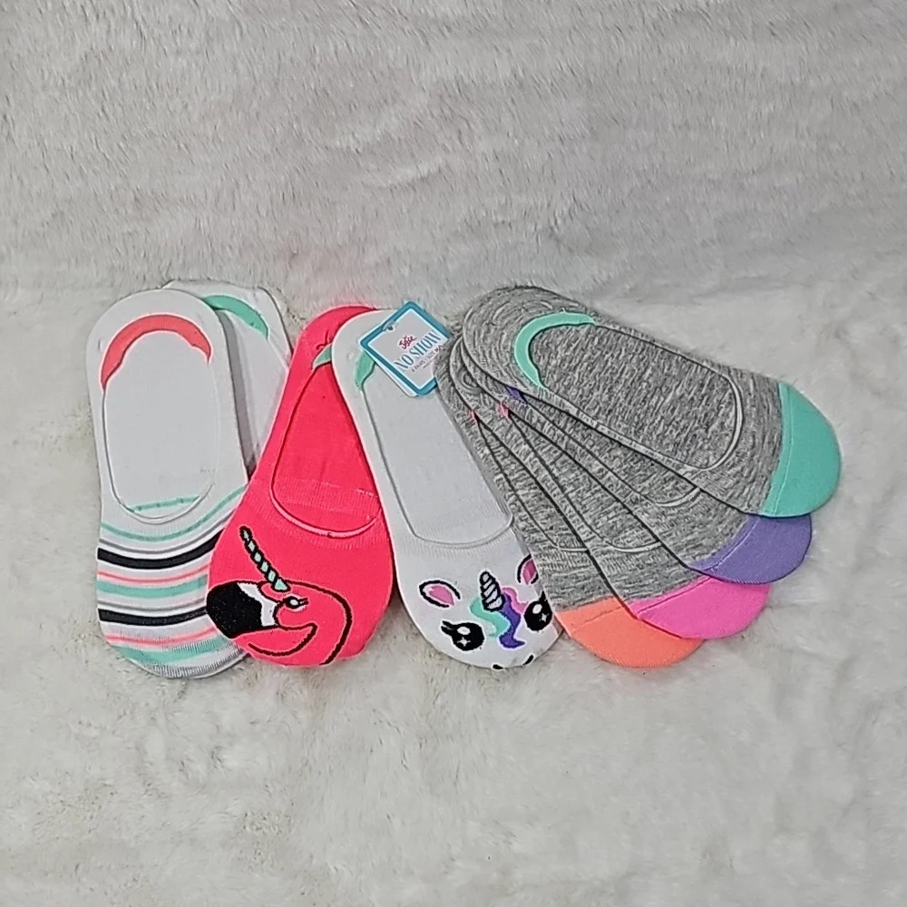 Justice No Show Size ML Socks 7 pairs